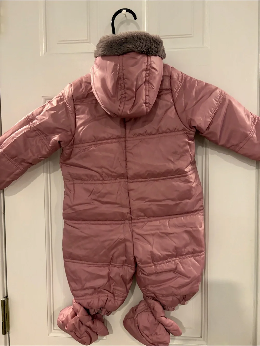 First Impressions Pink Puffer Hooded One-Piece